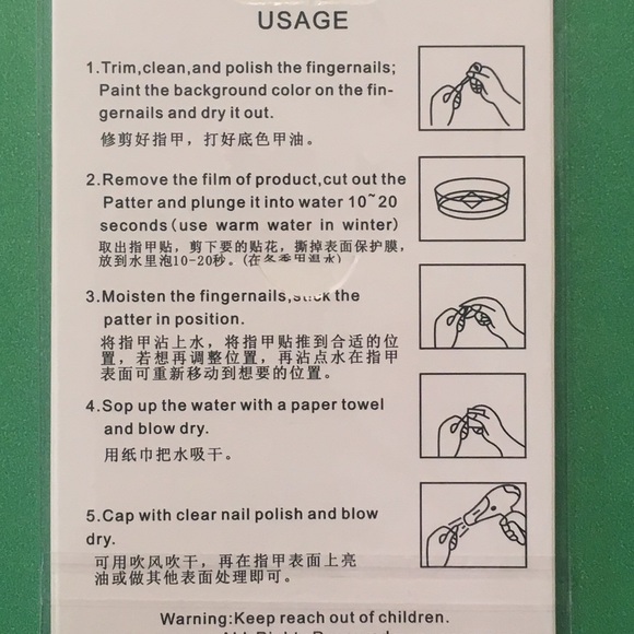 3/$12 NailArt Waterslide Tattoo Black/White Floral - Picture 2 of 7